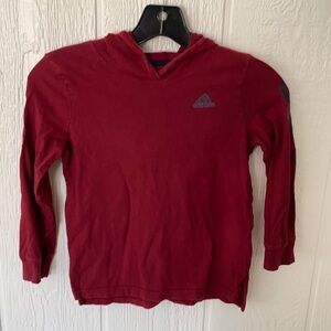 Boys Adidas hoodie maroon  6